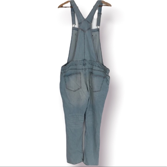 TARGET | MOSSIMO Bib Overalls Slim Fit Light Wash Denim XXL - Picture 2 of 7
